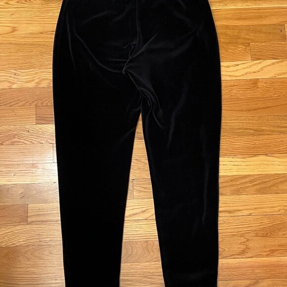Talbots Women's Black Pull On Velvet Pants Regular Size Large - Picture 2 of 5